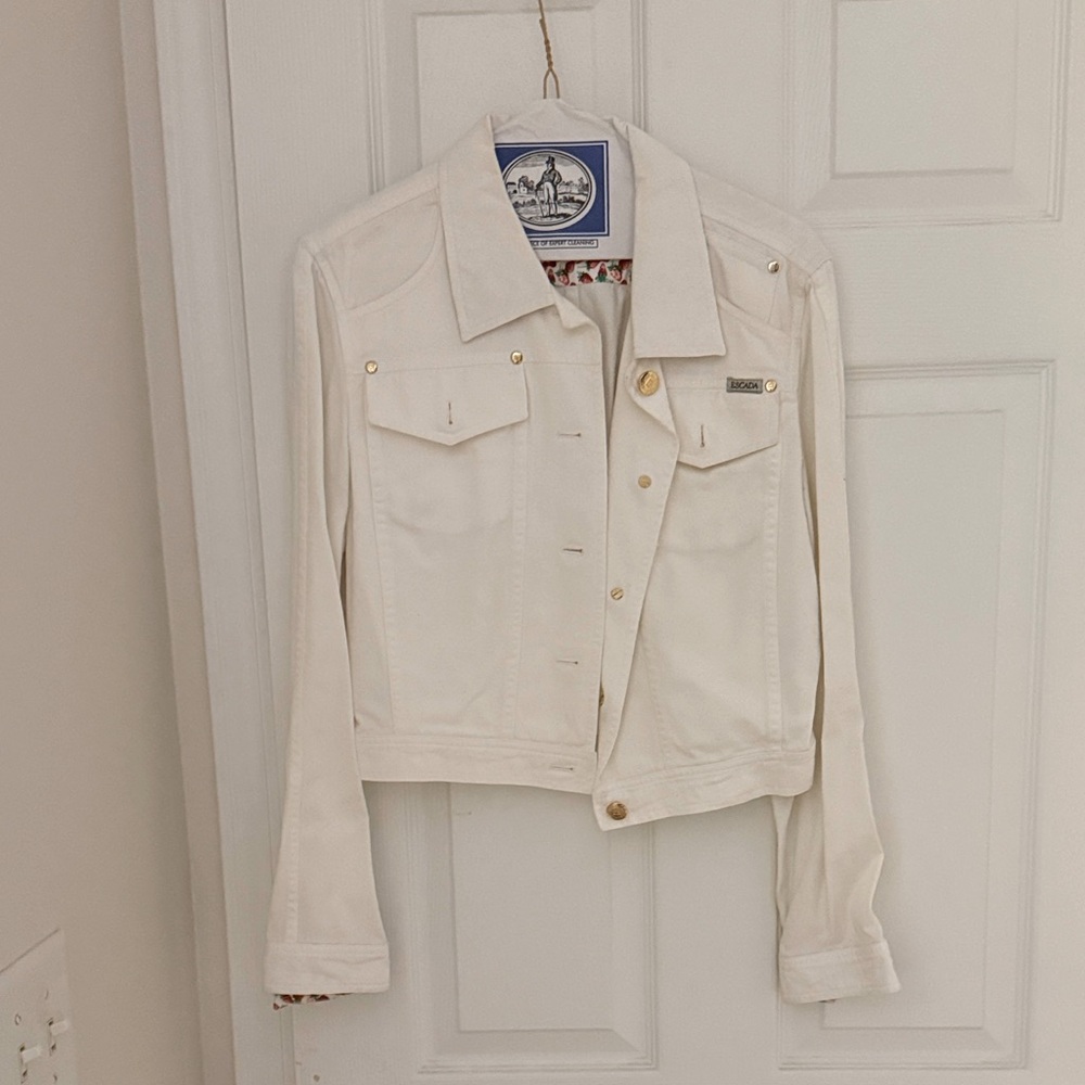 Escada Cream Jean Jacket